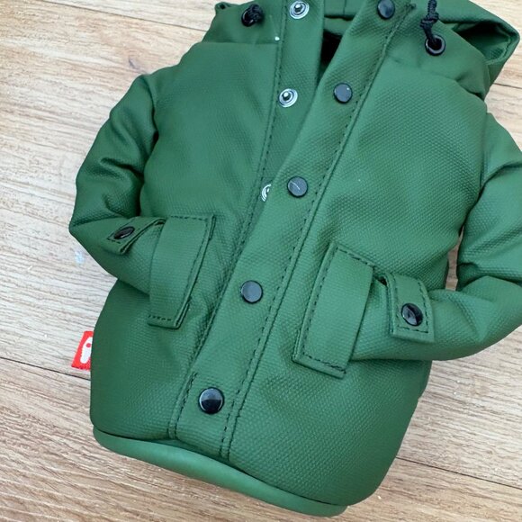 Puffin Drinkwear The Raincoat Insulated Tan Can & Bottle Coozie Green Olive NWT - Picture 3 of 6